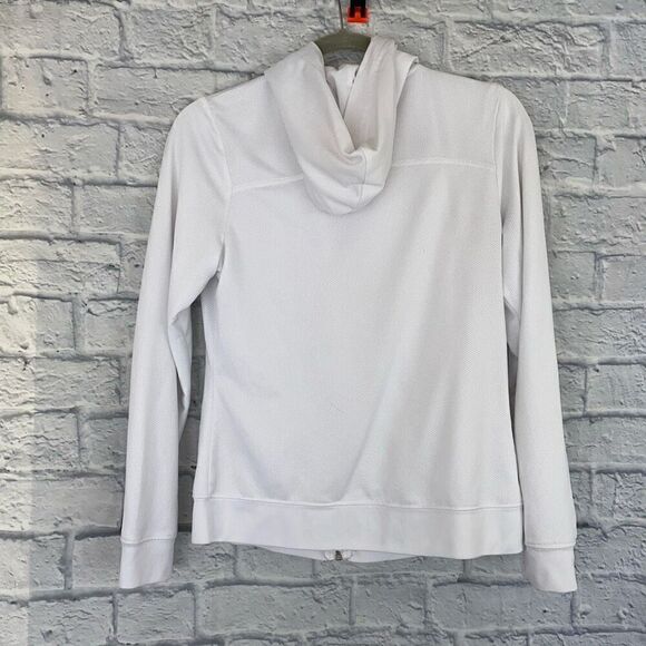 Tek gear girls M full zip hooded track jacket Longsleeve white & black - Picture 8 of 8